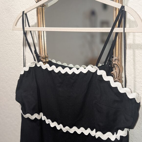 Francesca's Black/White Trim Maxi Dress - Picture 9 of 10